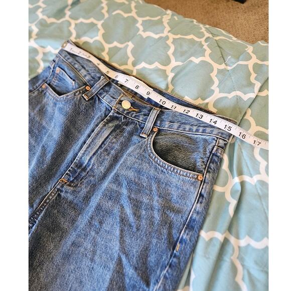 Aritzia Denim Forum Iggy Jeans Size 26 The 90s Lo Rise Baggy 100% Cotton - Picture 6 of 10